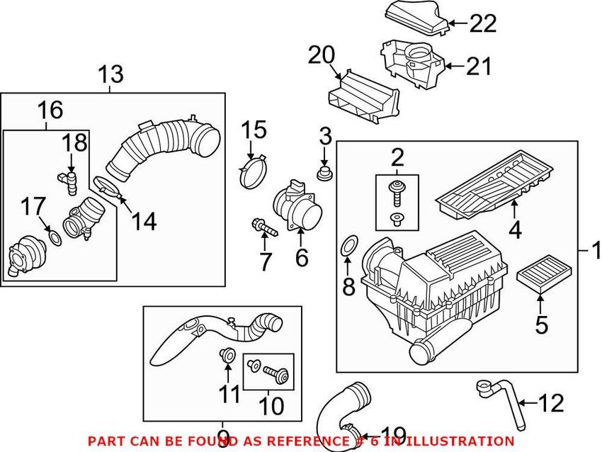 Audi Mass Air Flow Sensor 03L906461A - Genuine VW/Audi